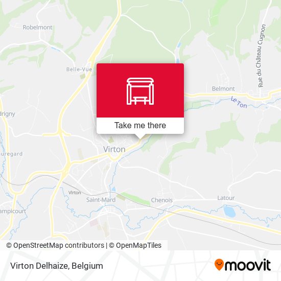 Virton Delhaize map