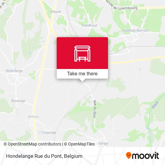 Hondelange Rue du Pont map