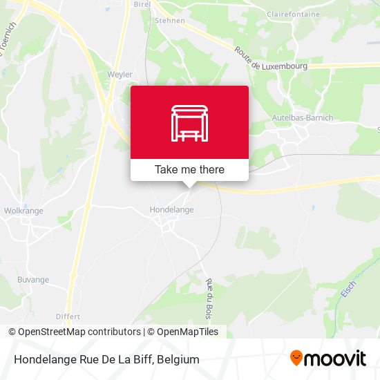Hondelange Rue De La Biff map