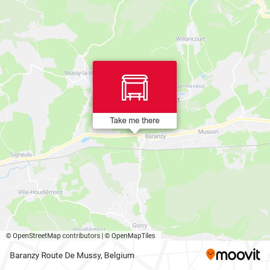 Baranzy Route De Mussy map
