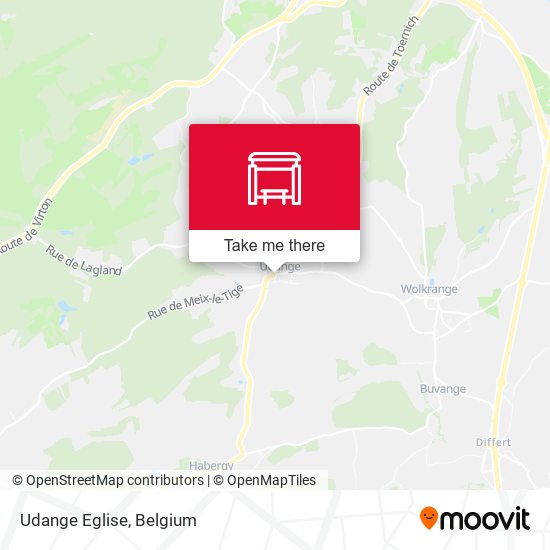 Udange Eglise map