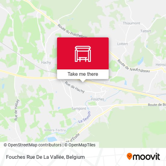 Fouches Rue De La Vallée map