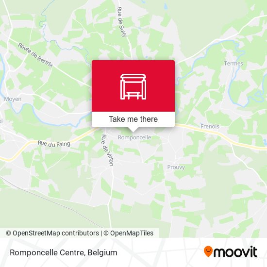 Romponcelle Centre map