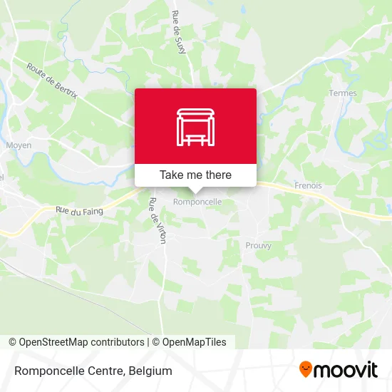 Romponcelle Centre map