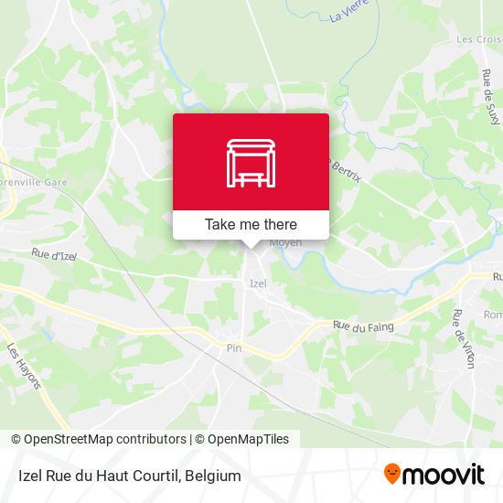 Izel Rue du Haut Courtil map