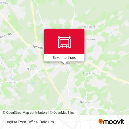 Leglise Post Office map