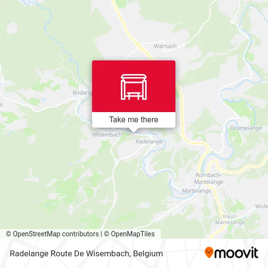 Radelange Wisembach Road map