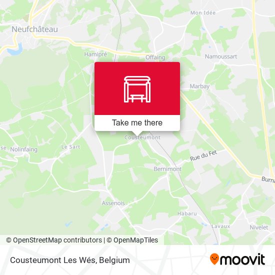 Cousteumont Les Wés map