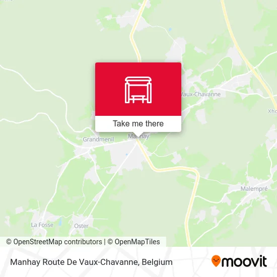 Manhay Vaux-Chavanne Road map