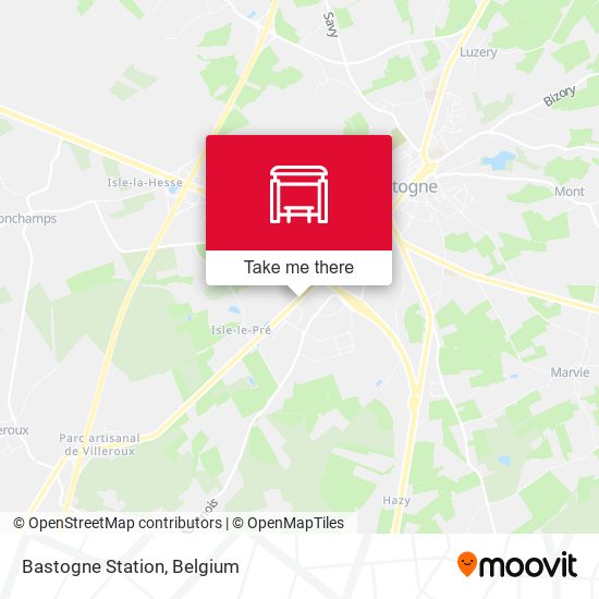 Bastogne Station map