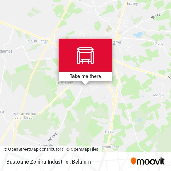 Bastogne Zoning Industriel map
