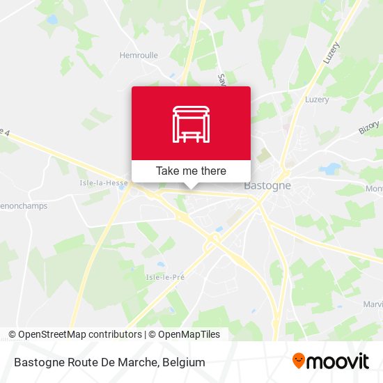 Bastogne Route De Marche map