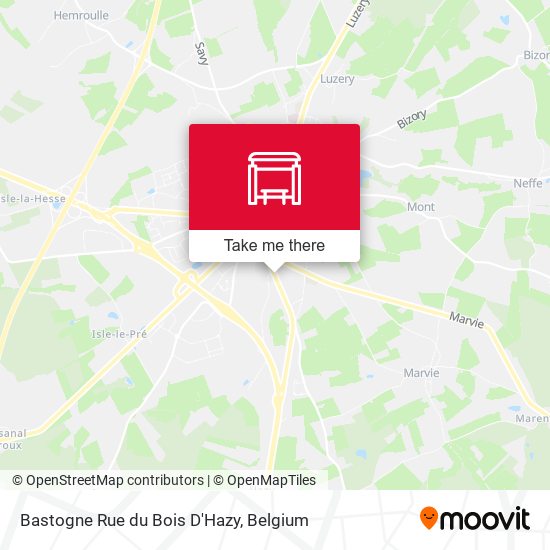 Bastogne Rue du Bois D'Hazy map