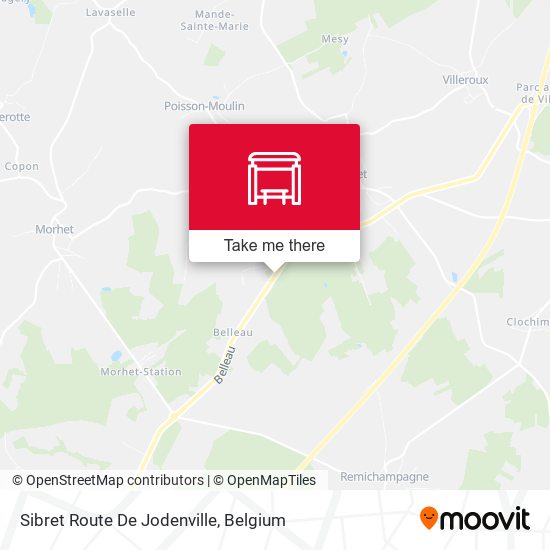 Sibret Route De Jodenville map