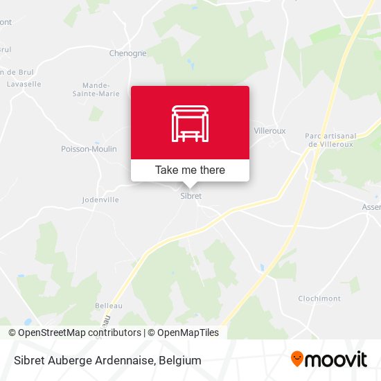 Sibret Auberge Ardennaise map