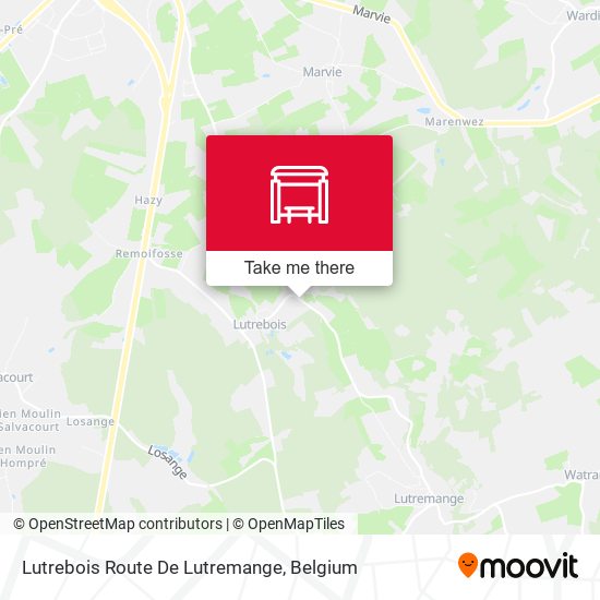 Lutrebois Route De Lutremange map