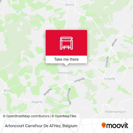 Arloncourt Carrefour De Al'Hez map