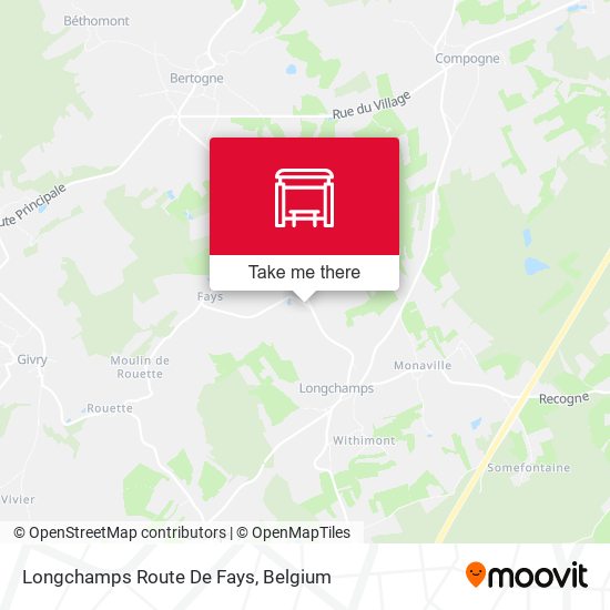Longchamps Route De Fays map