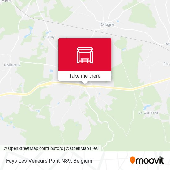 Fays-Les-Veneurs Pont N89 map
