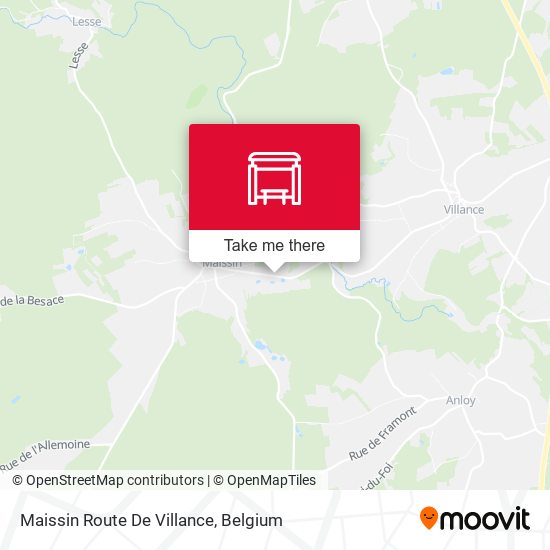 Maissin Route De Villance map