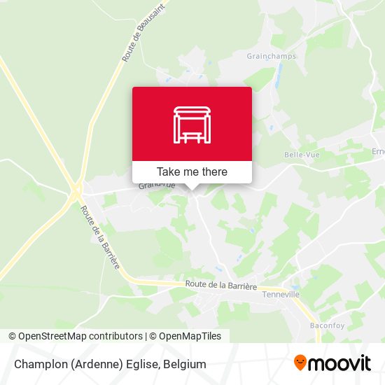Champlon (Ardenne) Eglise map