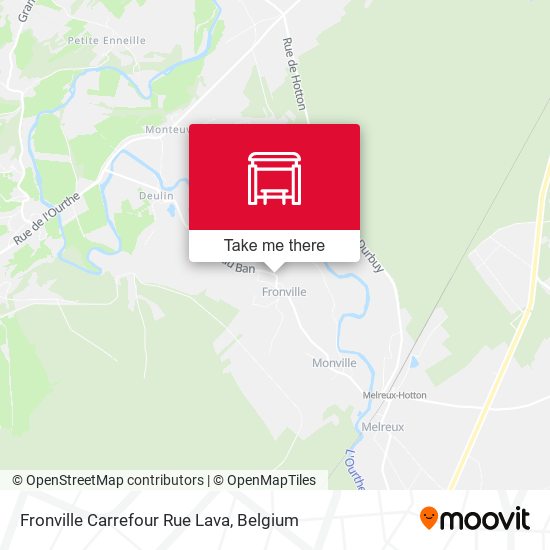Fronville Carrefour Rue Lava plan