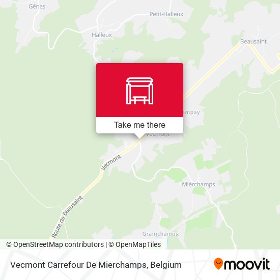 Vecmont Carrefour De Mierchamps map