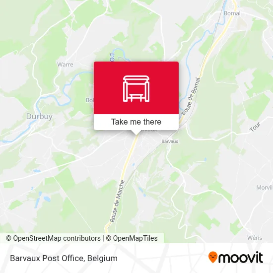 Barvaux Post Office map