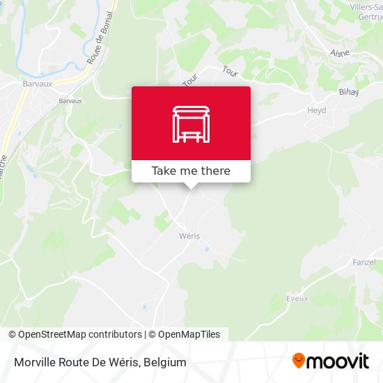 Morville Route De Wéris map