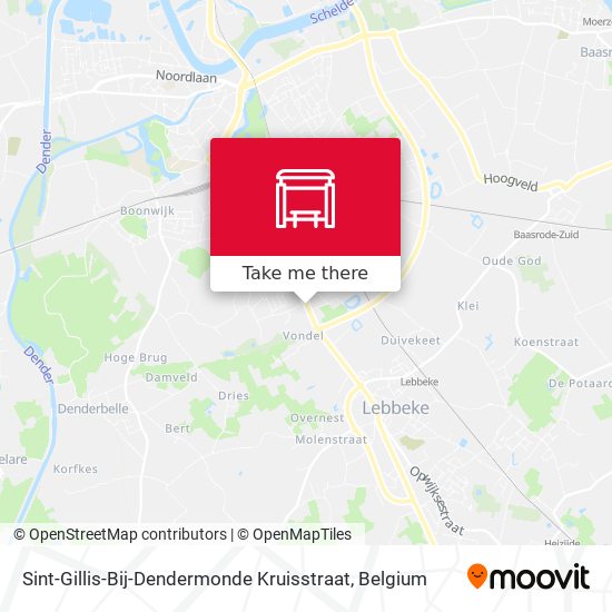 Sint-Gillis-Bij-Dendermonde Kruisstraat map