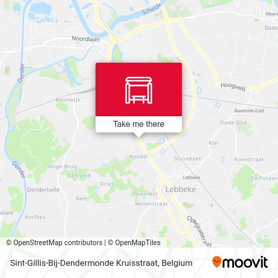 Sint-Gillis-Bij-Dendermonde Kruisstraat plan