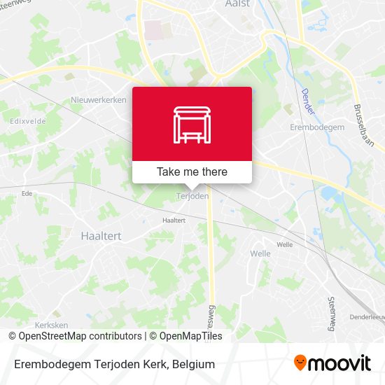 Erembodegem Terjoden Kerk map