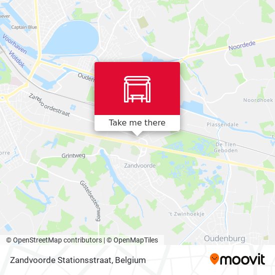 Zandvoorde Stationsstraat map