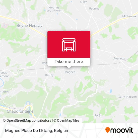 Magnee Place De L'Etang map