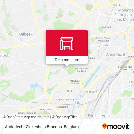 Anderlecht Ziekenhuis Bracops map