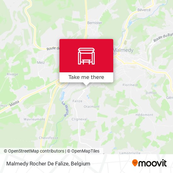 Malmedy Rocher De Falize map