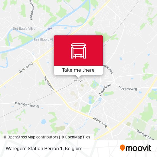 Waregem Station Perron 1 map