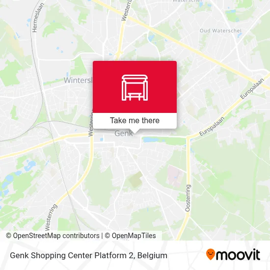 Genk Shopping Center Platform 2 map