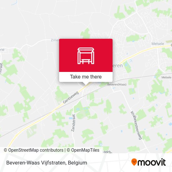 Beveren-Waas Vijfstraten map
