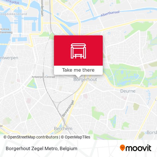 Borgerhout Zegel Metro map