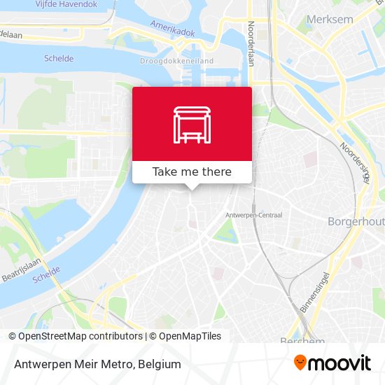 Antwerpen Meir Metro map