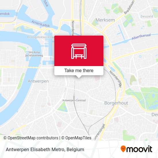 Antwerpen Elisabeth Metro map