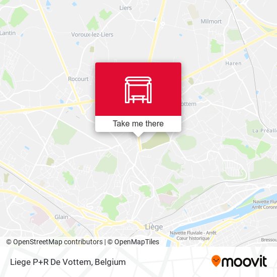 Liege P+R De Vottem map