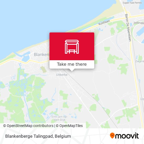 Blankenberge Talingpad map