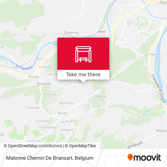 Malonne Chemin De Bransart map