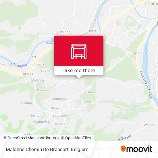 Malonne Chemin De Bransart map