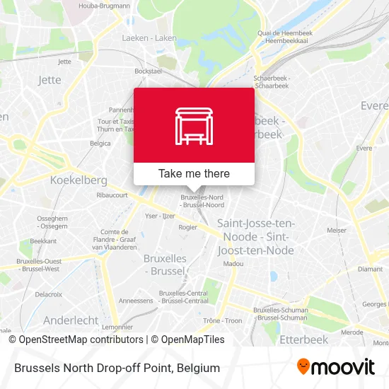 Brussels North Drop-off Point map