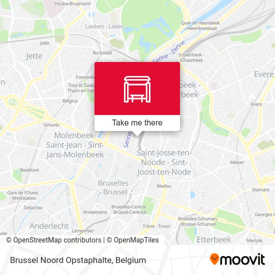 Brussel Noord Opstaphalte map