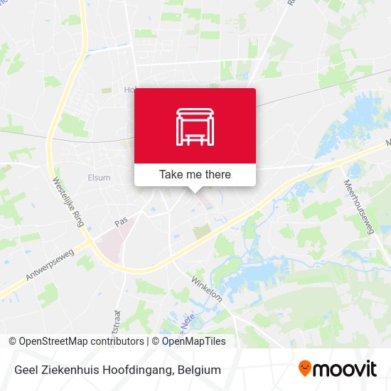 Geel Ziekenhuis Hoofdingang map
