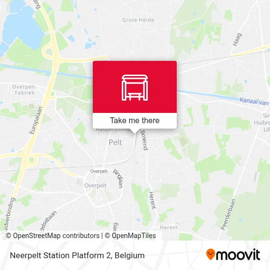 Neerpelt Station Platform 2 map